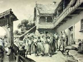 0_Adolf Liebscher, 1894, obžinky-Z rodné chaloupky.jpg