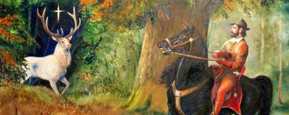 Svaté nebe - sv. Hubert a legenda o jelenu