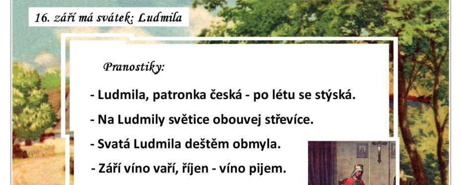 Pranostiky na den 16. 9.