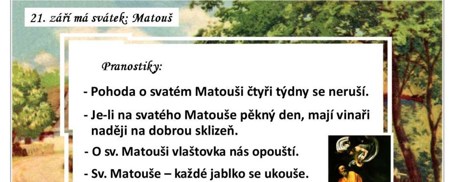 Pranostiky na den 21. 9.