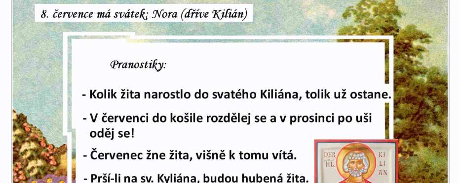 Pranostiky na den 8. 7.