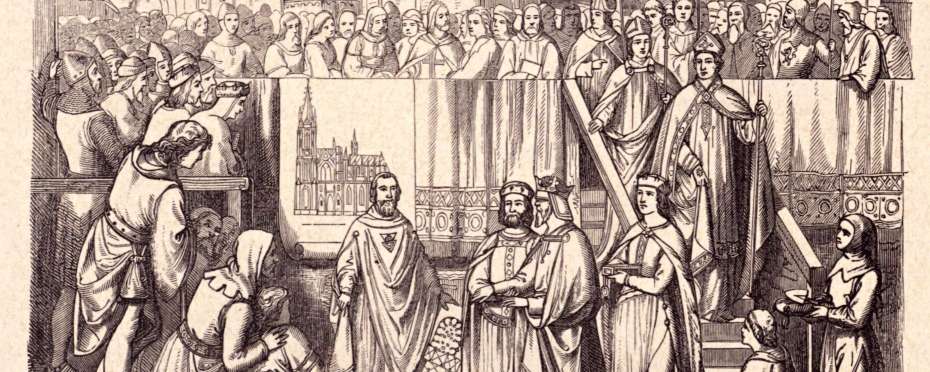 Položení základního kamene chrámu sv. Víta, pověsti