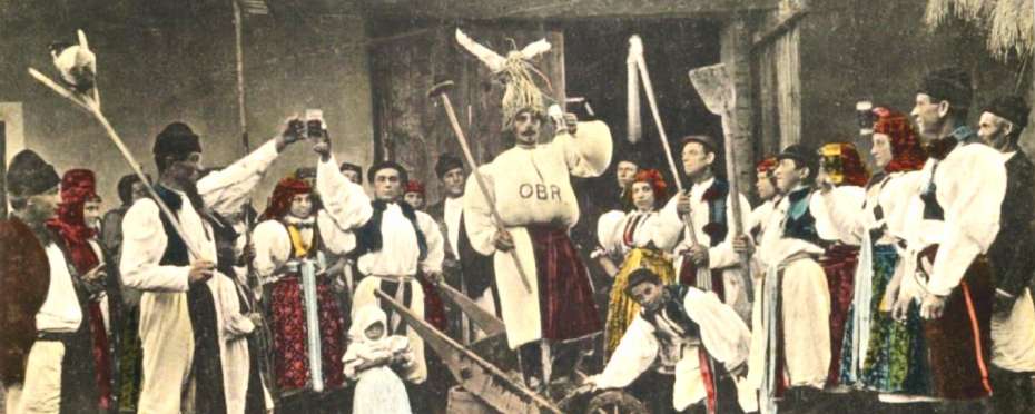 Domlaty, domlatné - když obilí bylo vymláceno, lidová slavnost