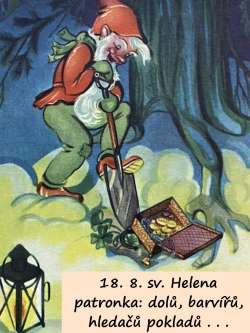 Sv. Helena, patronka dolů, hledačů pokladů